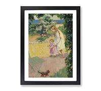 Maurice Denis First Steps Classic Painting Framed Wall Art Print, Ready to Hang Picture for Living Room Bedroom Home Office Décor, Black A2 (64 x 46 cm)