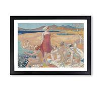 Maurice Denis The Awakening of Ulysses Framed Print | A2 Black Framed Wall Art | Ready to Hang | Modern Nature Picture | Living Room Bedroom Lounge Office