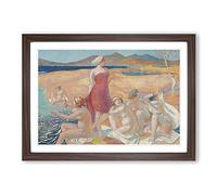 Maurice Denis The Awakening of Ulysses Framed Print | A2 Walnut Framed Wall Art | Ready to Hang | Modern Nature Picture | Living Room Bedroom Lounge Office