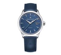 Maurice Lacroix 1975 Automatic Vagues Du Jura Blue Leather Strap Watch