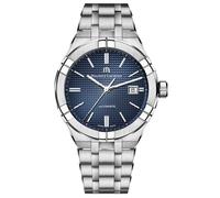 Mens Maurice Lacroix 'Aikon' Blue and Silver Stainless Steel Automatic Swiss Watch AI6008-SS002-430-1