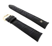 Maurice Lacroix Crocodile Embossed Original Watch Strap 18 mm Black Gold-Plated Clasp, brown, Strap.