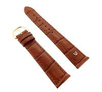 Maurice Lacroix Crocodile Grain Original Watch Strap 20 mm Light Brown Clasp Gold-Plated, brown, 20 mm, Strap.