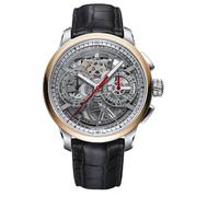 MAURICE LACROIX Masterpiece Squelette Chronograph Automatic Men's Watch with Brown Leather Strap MP6028-PS101-090