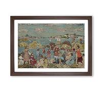 Maurice Pendergrast Seashore Framed Print | A2 Walnut Framed Wall Art | Ready to Hang | Modern Nature Picture | Living Room Bedroom Lounge Office