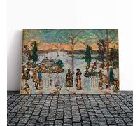 Maurice Pendergrast Snow in April Canvas Print | Gallery Wrapped 30mm Frame Wall Art | 24x16 inches | Ready to Hang | Modern Landscape Picture | Living Room Bedroom Lounge Office