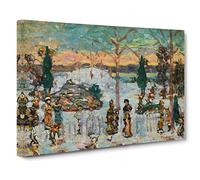 Maurice Pendergrast Snow in April Canvas Print | Gallery Wrapped 30mm Frame Wall Art | 24x16 inches | Ready to Hang | Modern Landscape Picture | Living Room Bedroom Lounge Office