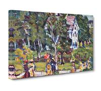 Maurice Pendergrast Sunday Afternoon Classic Painting Canvas Wall Art Print Ready to Hang, Framed Picture for Living Room Bedroom Home Office Décor, 30x20 Inch (76x50 cm)