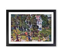 Maurice Pendergrast Sunday Afternoon Framed Print | A2 Black Framed Wall Art | Ready to Hang | Modern Nature Picture | Living Room Bedroom Lounge Office