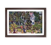 Maurice Pendergrast Sunday Afternoon Framed Print | A2 Walnut Framed Wall Art | Ready to Hang | Modern Nature Picture | Living Room Bedroom Lounge Office