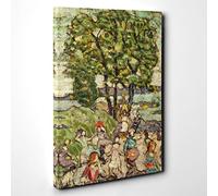 Maurice Pendergrast The Bathing Cove Canvas Print | Gallery Wrapped 30mm Frame Wall Art | 30x20 inches | Ready to Hang | Modern Picture | Living Room Bedroom Lounge Office