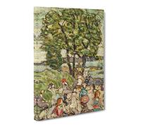 Maurice Pendergrast The Bathing Cove Canvas Print | Gallery Wrapped 30mm Frame Wall Art | 30x20 inches | Ready to Hang | Modern Picture | Living Room Bedroom Lounge Office