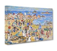 Maurice Pendergrast View Along New England Coast Canvas Print | Gallery Wrapped 30mm Frame Wall Art | 30x20 inches | Ready to Hang | Modern Seascape Picture | Living Room Bedroom Lounge Office