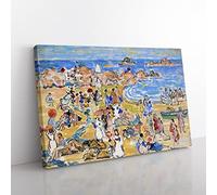 Maurice Pendergrast View Along New England Coast Classic Painting Canvas Wall Art Print Ready to Hang, Framed Picture for Living Room Bedroom Home Office Décor, 76x50 cm (30x20 Inch)