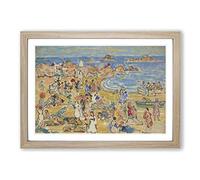 Maurice Pendergrast View Along New England Coast Framed Print | A2 Oak Framed Wall Art | Ready to Hang | Modern Beach Picture | Living Room Bedroom Lounge Office