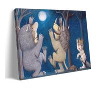 Maurice Sendak Classic Posters S Where The Wild Things Are Moonlit Revelry Home Decor Wall Art Hanging Picture Print Bedroom Decorative Paintings Room Aesthetic 08x12inch(20x30cm)