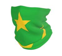 Mauritania Flag Pattern Multifunctional Elastic Neck Warmer Scarf Adjustable Balaclava Outdoor Essential Soft Skin-Friendly Anti-Static Police Military Use Outdoor Sports Multifunctional Mask