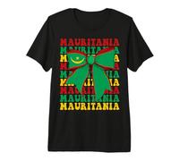Mauritania Mauritanian Pride Coquette Bow Flag Premium T-Shirt