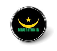 Mauritanian Mauritania Logo Round Enamel Brooch Pin Button Badges Decoration Hat Clothing Bag Accessories Gift Crafts