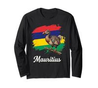 Mauritian Dodo Bird Flag Island Heritage Animal Long Sleeve T-Shirt