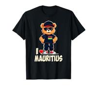 Mauritian Flag Teddy Bear I Love Mauritius T-Shirt