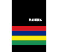 Mauritius Flag Colors Stripes Notebook: In Black Background