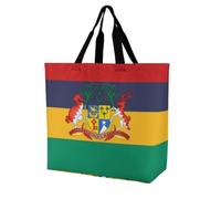 Mauritius Flag National Emblem Grocery Bag Shoulder Shopping Tote Bags