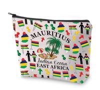 Mauritius Inspired Cosmetic Bag Mauritius Indian Ocean East Africa Travel Makeup Bag Mauritius Pride Gift (Mauritius)