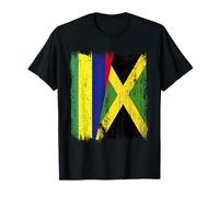 Mauritius Jamaica Half Flag Mauritian Jamaican Heritage T-Shirt
