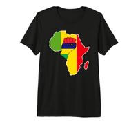 Mauritius Pride Mauritius Flag Africa map Raised fist Tshirt Premium T-Shirt