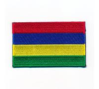 Mauritius Rodrigues Port Louis Flag Sew-On / Iron-On Patch 30 x 20 mm 1018 Mini