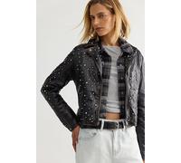 Mauritius Roxanne Leather Moto Jacket by Mauritius Leather at Free People in Black, Size: US 8 - female
