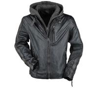 Mauritius Steep Slim Fit Lasanv Leather Jacket anthracite olive 4XL