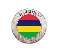 Mauritius Tin Sign Mauritius National Flag Metal Sign Wall Door Plaque Farmhouse Garden Parch Iron Poster Painting An Ideal Birthday Gift for Friends Family