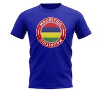 Mauritius Women's Womens Football Badge T-Shirt Royal in Blue | Size: Medium Mauritius Blue M