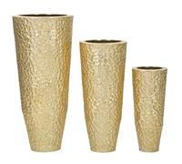 Mauro Ferretti Decorative Vase, P/Vases, Iron, Gold, 115 x 20 x 20 cm
