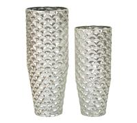 Mauro Ferretti Round Cachepot GASPEAU Resin 44 x 37 cm White