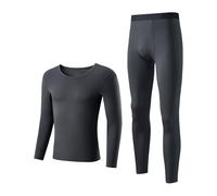 Mauro Kane Men’s Thermal Underwear Set Warm Base Layer Winter Ski Wear | Cotton Lined Top and Bottom Set,Moisture Wicking,3 Layers Cold Proof,for Running/Weight Training/Cycling/Yoga