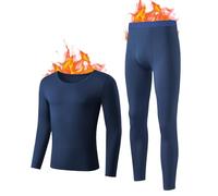 Mauro Kane Men’s Thermal Underwear Set Warm Base Layer Winter Ski Wear | Cotton Lined Top and Bottom Set,Moisture Wicking,3 Layers Cold Proof,for Running/Weight Training/Cycling/Yoga