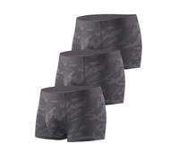 Mauro Kane Men's Boxer Shorts Breathable Boxer Trunks Underwear Multipack Comfortable Tagless 3 Pack Underpants, Dark Gray, M
