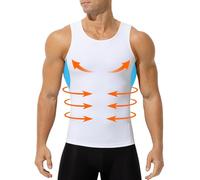 Mauro Kane Mens Compression Shirts Body Shaper Tummy Control Tank Top