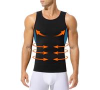 Mauro Kane Mens Compression Shirts Body Shaper Tummy Control Tank Top