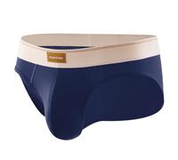 Mauro Kane Men's Cotton Briefs Classic Breathable Soft Underwear Low Rise Stretch Waistband Underpants,Navy Blue-S