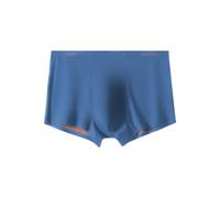 Mauro Kane Men's Fashion Trunk Underwear Sexy Modal Ice Silky Boxer Briefs with Dual-Layer Color,BLUE-2-XXL