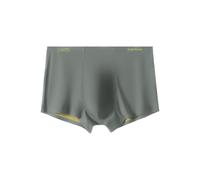 Mauro Kane Men's Fashion Trunk Underwear Sexy Modal Ice Silky Boxer Briefs with Dual-Layer Color,GREEN-M
