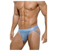 Mauro Kane Men's Jock Strap Briefs Sexy Thongs Jockstraps Athletic Supporter Sports Pouch Underwear Underpants Light Blue-M