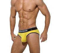 Mauro Kane Men's Jockstrap Underwear Breathable Athletic Supporter Sexy Bulge Pouch Jock Strap Yellow XXL
