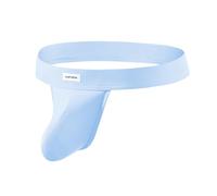 Mauro Kane Men's Jockstraps Athletic Supporter Bamboo Thong Underwear Dual Pouch Jock Strap without Leg Strap Glacier Blue-XL