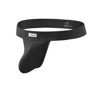 Mauro Kane Men's Jockstraps Athletic Supporter Bamboo Thong Underwear Dual Pouch Jock Strap without Leg Strap Dark Grey-XL