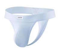 Mauro Kane Mens Sexy Thong Bamboo Underwear Low Rise G-Strings Bikini Breathable Pouch Tagless Underpants, Glacier Blue-XXL